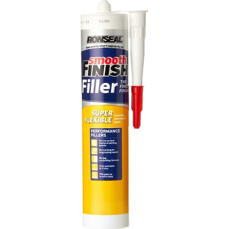 Ronseal Smooth Finish Super Flexible Filler Cartridge 300 ml White for Interior Wood