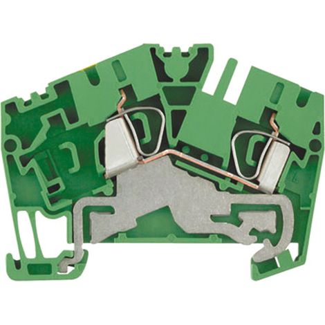 Borne PE Weidmuller Z, Cage à ressort, Vert, Jaune ( Prix pour Paquet de 5 )