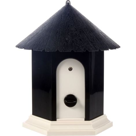 Collier anti-aboiement ultrasonique pour chien, portée 15 m, design discret type cage à oiseaux, usage extérieur sécurisé (1/3)