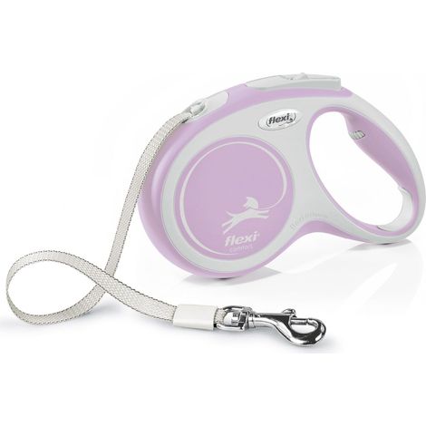 Laisse rétractable à Sangle de 5 m pour Chiens jusqu'à 25 kg Rose Laisse à Enrouleur pour Chien Poids : 300 g Dimensions : 11,6 x 18,8 cm (1/5)