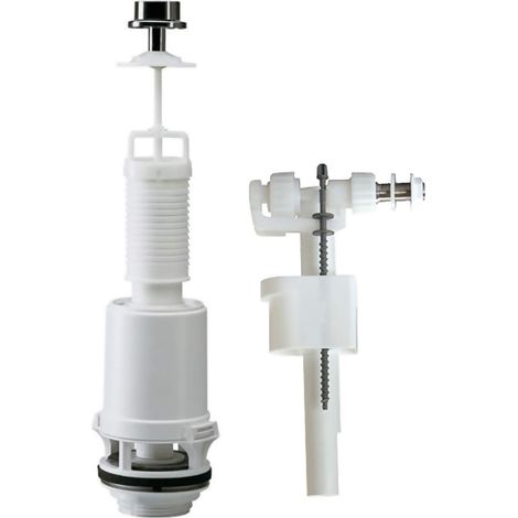 SOMATHERM FOR YOU - meccanismo di Flushing completa per serbatoio del WC con alimentazione lato 12/17 (3/8 ''), silenzioso, NF, semplice pressione, di facile installazione