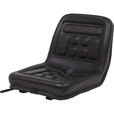 Siège de tracteur universel réglable avec rails coulissants PVC noir 39 x 46 x 35 cm - PANGIVO (1/5)