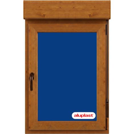 Ventana PVC Reforzado 800x1155 Roble Dorado Oscilobatiente Persiana (1/2)