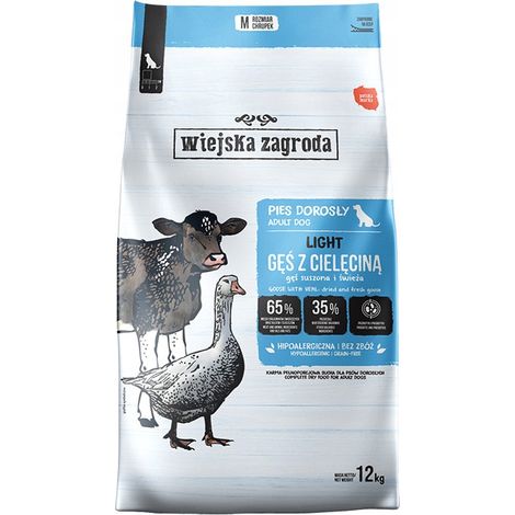 Croquettes pour chien Wiejska Zagroda Oie au veau 12 kg