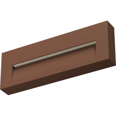 Spot LED mural Beneito Faure Tween 5W, CCT, balisage intérieur/extérieur, finition rouille corten déco unique