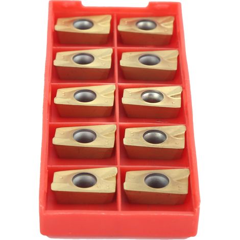 10 Pièces Inserts de Coupe APMT1604 en Carbure Revêtu Jaune pour Fraisage Métallique (1/5)