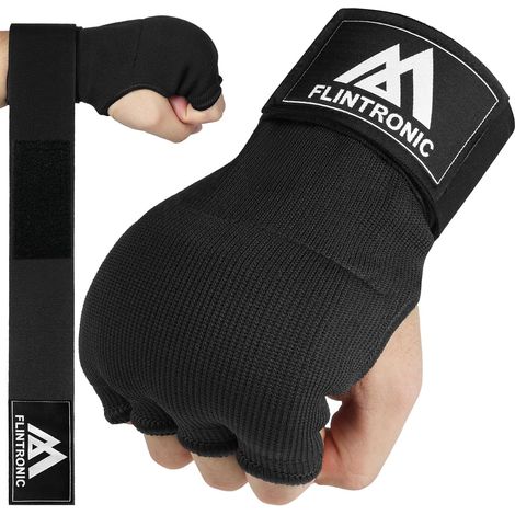 Gants de Boxe en Gel, 95 CM Longue Poignet, Bandes Boxe avec des dragonnes Élastique, Rembourrés, pour MMA, Muay Thai, Kickboxing, Punching et Arts Martiaux, Sport Femme Homme (1/5)