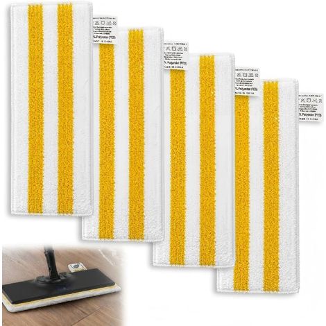 4 Pièces Recharge Chiffons Serpillere pour Kärcher SC2 SC3 SC4 SC5 (1/5)