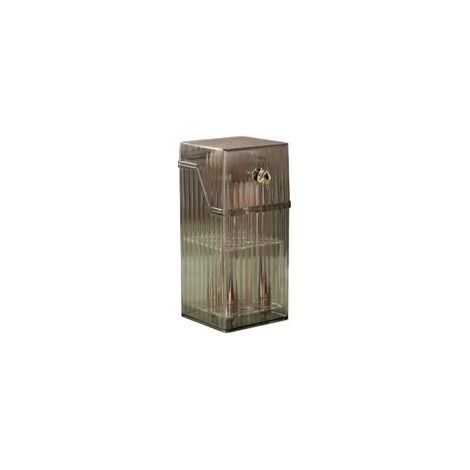 Boîte de rangement pour pinceaux de maquillage – Gris luxe – Boîte anti-poussière pour coiffeuse – Taille unique (1/5)