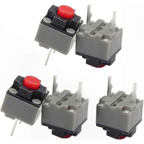 5PCS Kailh Silent Tact Switch 6x6x7.3mm Quare Micro Bouton Jaune - Interrupteur Tactile Silencieux pour Clavier (1/5)