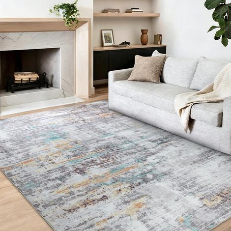 Tapis Salon 160x230cm Grand Tapis Lavable en Machine Doux Poil Ras AntidéRapant Moderne Abstrait Tapis De Chambre Salle à Manger Decoration Salon (1/5)