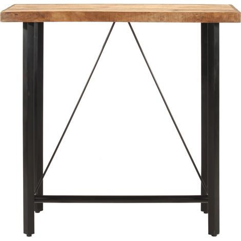Table de bar 110x55x107 cm bois massif de manguier et fer (1/5)