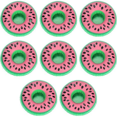 Schwimmender Getränkehalter – 8 Stück – Für Außenpools – Aufblasbar – Durchmesser 12 cm (1/5)