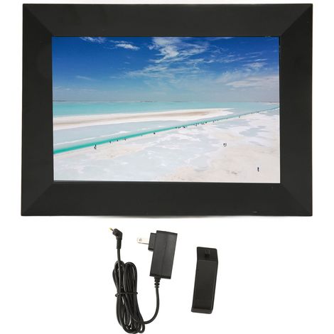 Cadre photo numérique 8 pouces WiFi IPS HD écran tactile multifonction, contrôle APP, finesse, écran électronique 100-240V prise US (1/5)