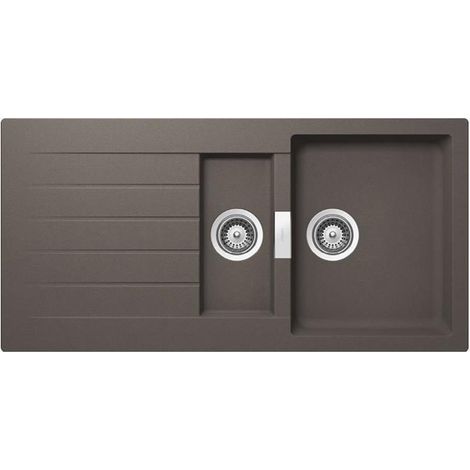 Schock Einbauspüle Cristadur Signus D-150 A Silverstone SIL Exzenterbedienung (1/3)