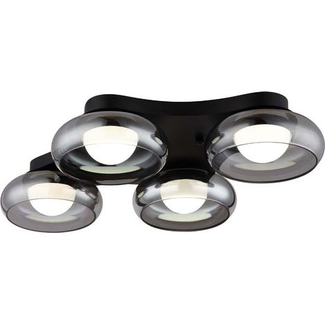 LED Deckenleuchte Wohnzimmerlampe Deckenlampe Rauchglas CCT Memory Funktion