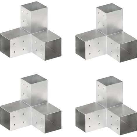 Pfostenverbinder 4 Stk. Y-Form Verzinktes Metall 81 x 81 mm (1/5)