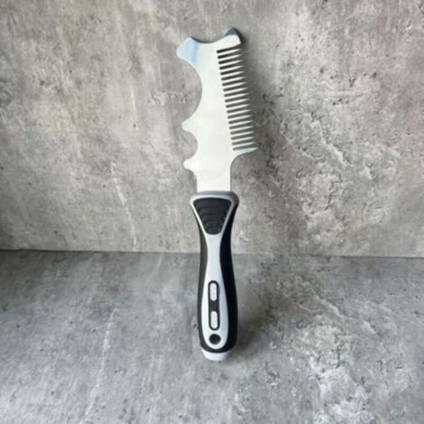 Peigne De Nettoyage Pour Pinceaux - Acier Inoxydable Et Caoutchouc - Pour Nettoyage De Brosses Et Rouleaux - 25,5 X 5,5 Cm - 1 Pièce (1/4)