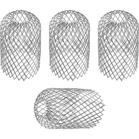4 Filtres de Gouttière en Aluminium Flexible Diamètre 8cm Grille Grillage Stop Feuille Crépine Pare Feuille Cache Gouttière pour Protéger Gouttière Contre les Feuilles Toiture (1/5)