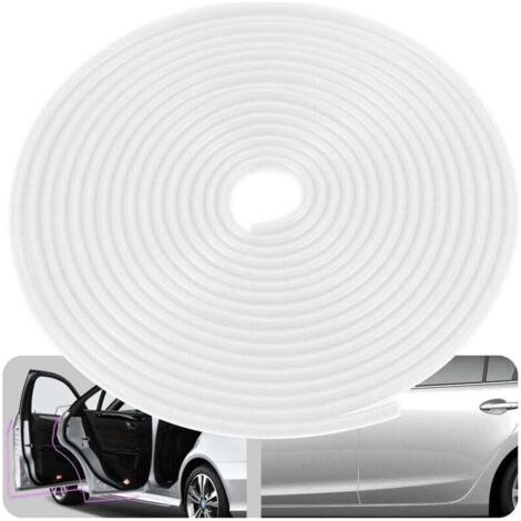 Protezione per il bordo della portiera dell'auto, a forma di U, tagliabile, adatta alla maggior parte delle auto (bianco, 5 m)