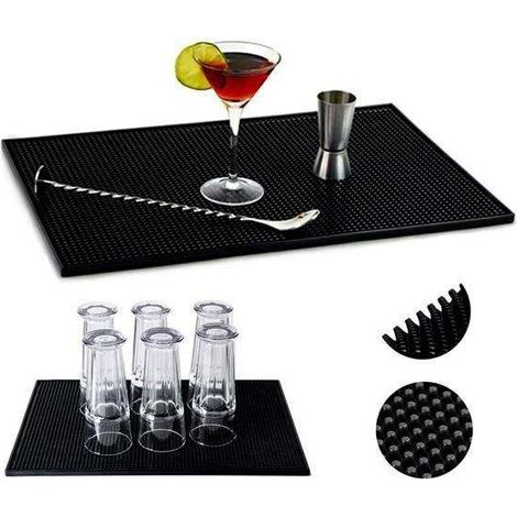Tapis égouttoir/passe-plat, 45 x 30 cm, noir (1/5)