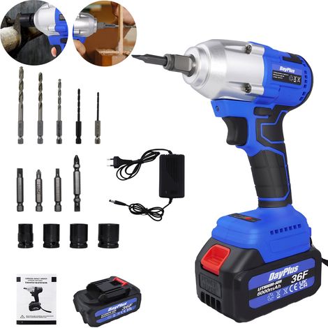 21V Impact Wrench Electric Cordless 1/2 Inch Driver Tool Case For Car Tyre Wheel (1/5)