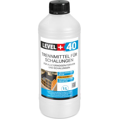 LEVEL+ Trennmittel für Formen und Schalungen Gips- Betontrennmittel L+40 - 1L