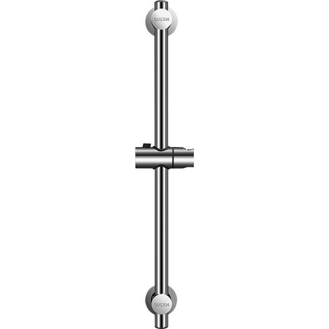 Duschstange 40 cm, Duschstange, Duschhalterung 26 bis 40 cm, mit Duschkopfhalterung, Ersatz-Duschstange, Chrom (1/4)
