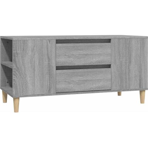 Meuble TV, Étagère TV, Meuble de Salon, Moderne Sonoma gris 102x44,5x50 cm Bois d'ingénierie OIB4783E (1/5)