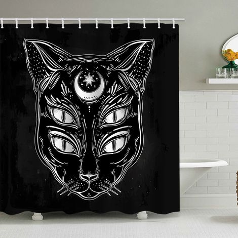 200 x 230 cm Duschvorhang mit lustigem Tiermuster, wasserdicht, inklusive 12 Haken, geeignet für Erwachsene und Kinder, Badezimmerdekorationsaccessoire.