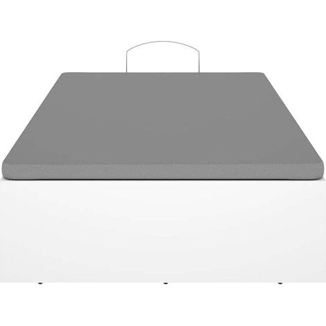 Canape abatible Carlota acabado blanco para colchón de 105x190cm.
