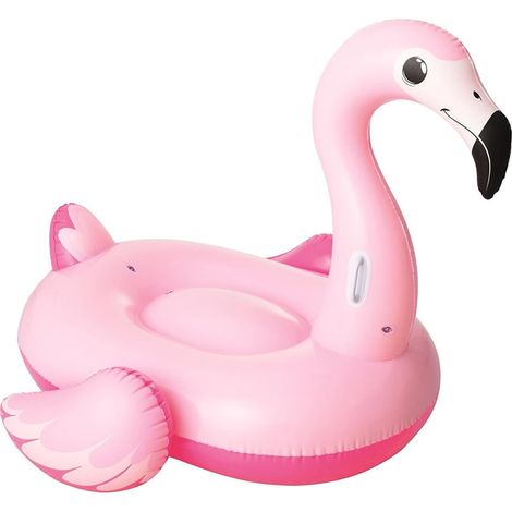 TrAdE Shop Traesio - Fenicottero Gonfiabile 191x178cm Cavalcabile Con Maniglie Estate Piscina Mare 016103 - (1/5)