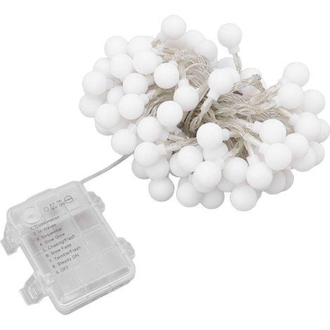 Wasserdichte Lichterketten mit Kugellampen in warmweißem Licht für Terrasse, Garten, Party und Hochzeit (1/5)