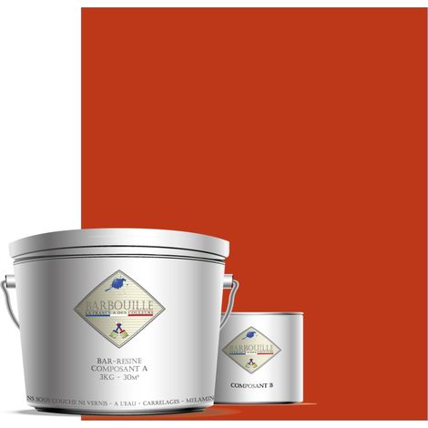 Peinture résine époxy 2,5L MAT 25m² Rouge Vif Tutti a casa