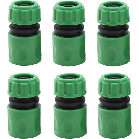 6 Piece Garden Water Hose Connector Micro Irrigation Adaptor 1/2 Inch DN15 Hoses and Tap Connector with Garden Irrigation Tee (1/5)
