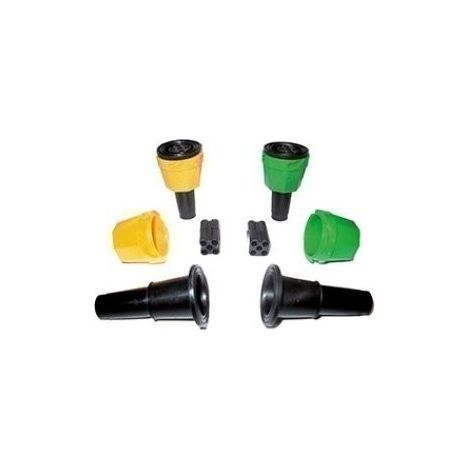 Connectique carrée jaune pour feu arrière gauche remorque – Bague jaune pour identification rapide – Installation facile et sécurisée