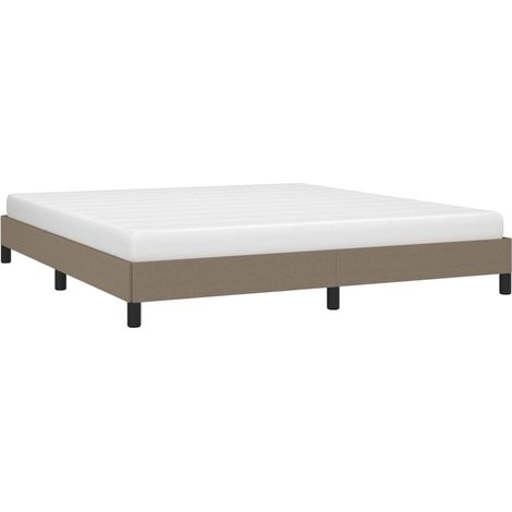 vidaXL Cadre de lit sans matelas taupe 160x200 cm tissu (1/5)