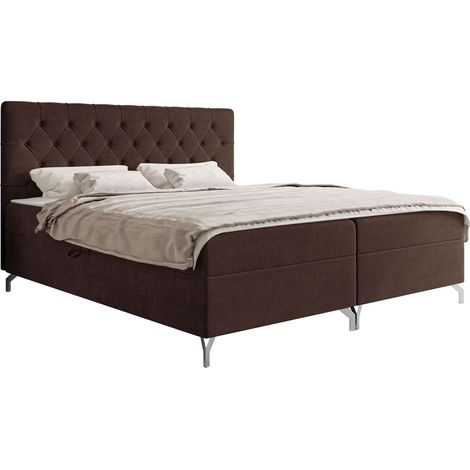 Lit boxspring Focus, Fresh 04, Continental, Double, 160x200, Tissu, Disponible, 167x208x115cm (1/5)