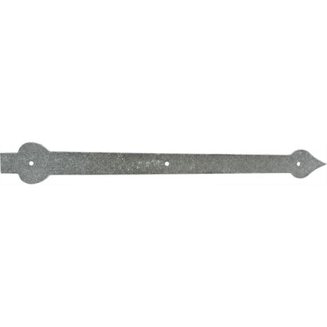 Türscheinlangband ohne Kloben, 545,5 mm, Stahl verzinkt schwarz passiviert (1/3)