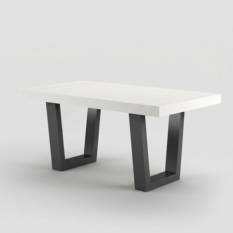 Tavolo da pranzo allungabile moderno gambe antracite 140/220x90 Tokyo - Frassino
