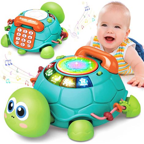Jouet éducatif pour bébés de 6 à 18 mois, jouet musical lumineux et sonore avec piles, apprentissage des couleurs pour filles et garçons