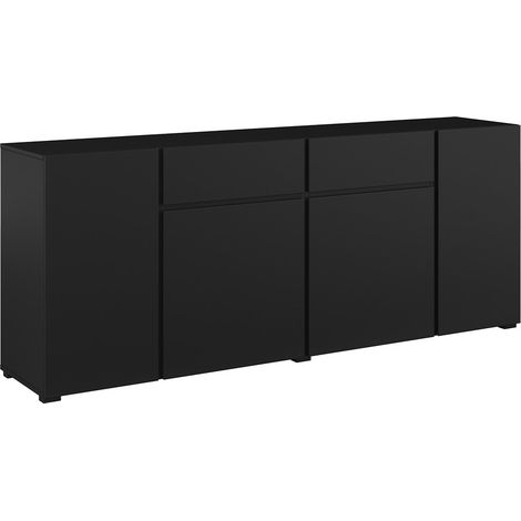 Buffet 4 portes 2 tiroirs Maxis Noir (1/5)