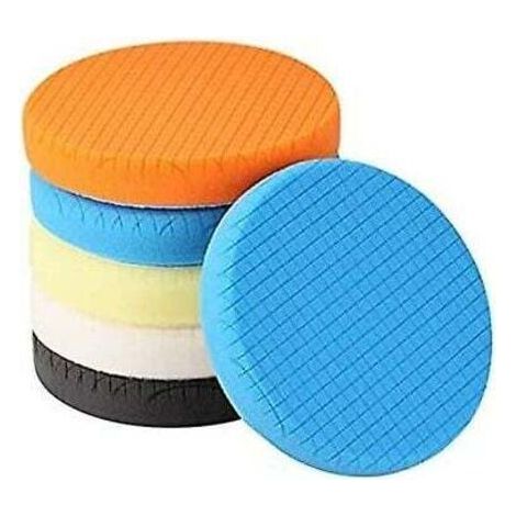 Polishing Pad, 5 Pieces 150mm/6 Inch Polishing Sponge Car Polishing Kit Polisher Buffer Pad/for RO/DA Dual Action Polisher Polishing (1/4)