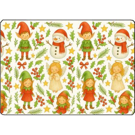 Planche à découper personnages de Noël 28,5 × 20 cm (1/2)