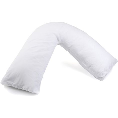 Oreiller orthopédique Belledorm Clusterball en forme de V, taille unique, blanc-AquaForge