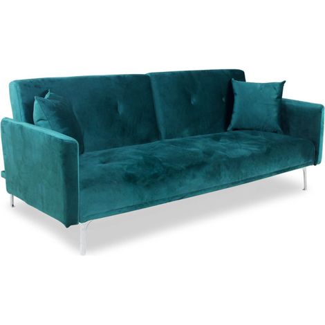 Canapé Convertible 3 Places "Lacla" 191cm Vert (1/5)