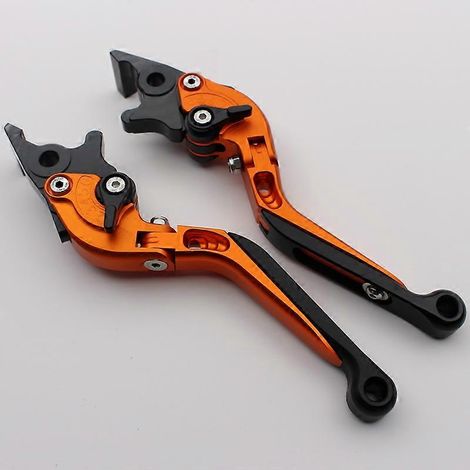 Freins à disque avant et arrière pour véhicule électrique, guidon de frein modifié, klaxon en alliage d'aluminium adapté aux motos LIKE180/150 (Orange) (1/5)