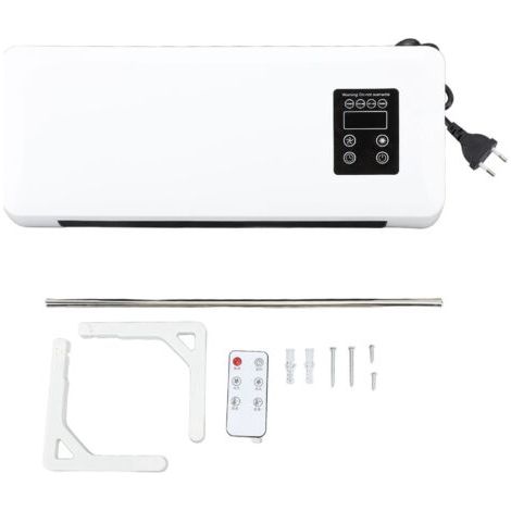 RHG Chauffage mural électrique 1500W ABS, appareil de chauffage et refroidissement rapide monté sur mur avec télécommande et support de séchage pour serviettes pour chambre salle de bain (1/5)
