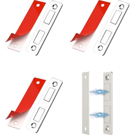 Lot de 4 aimants ultra, fins pour portes placard (1/5)
