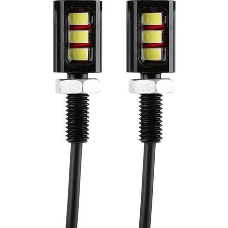 2x12V universel voiture moto plaque d'immatriculation vis boulon lumière lampe blanc LED (1/5)